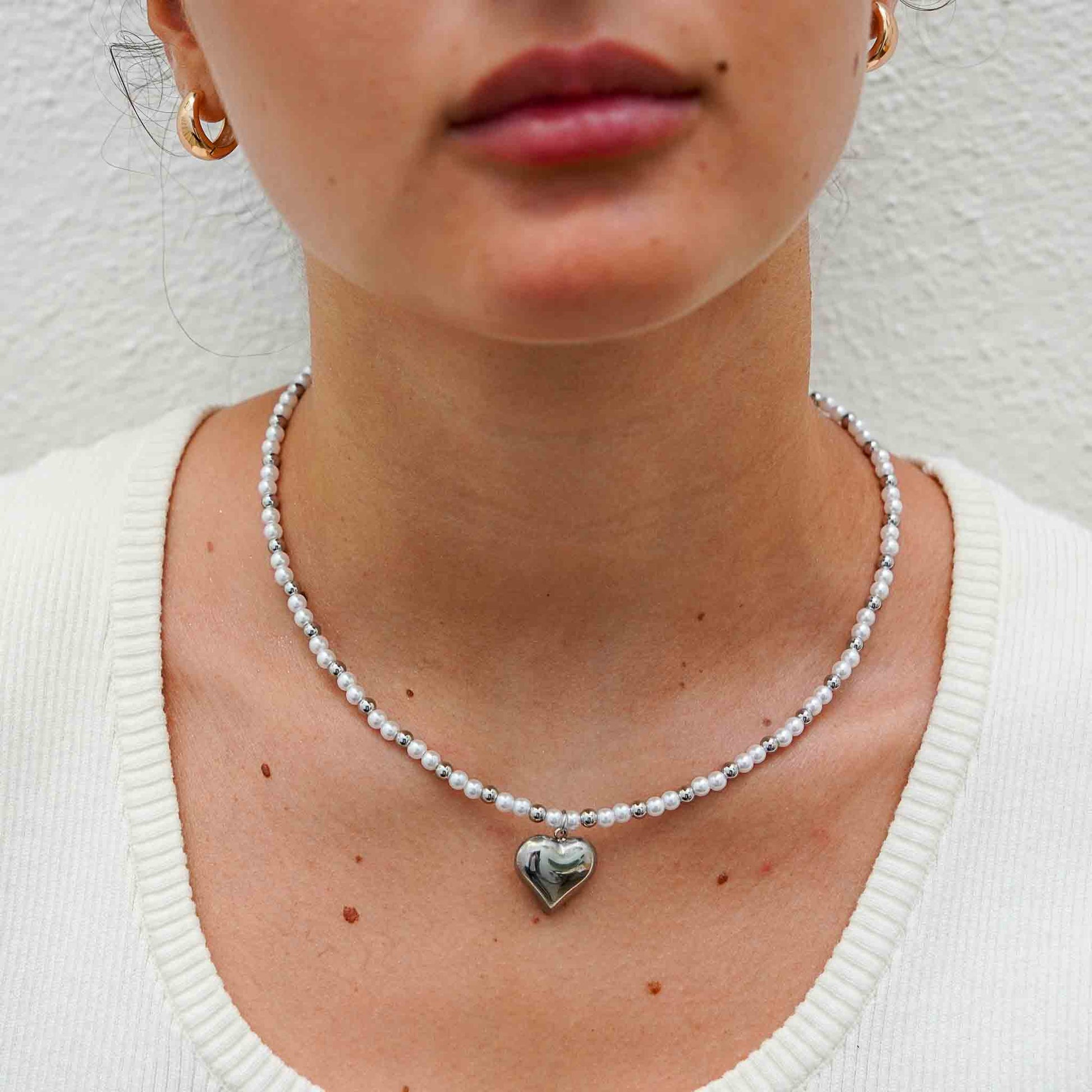 Collana a Cuore Con Perline - Eterna Luce